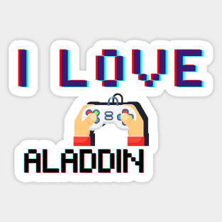 I LOVE Aladdin Sticker